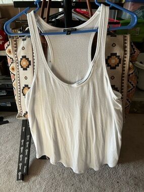 Express White Scoop Neck Tank Top